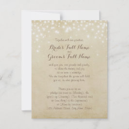 パーチメントスパークル招待状 招待状