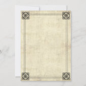 パーチメントタイポグラフィヴィンテージウェディング招待状 招待状 (裏面)