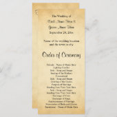 パーチメントパターンデザイン結婚式 プログラム (正面/裏面)