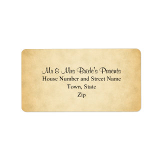 パーチメントパターン結婚デザイン ラベル