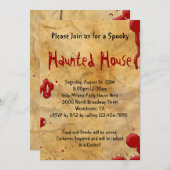 パーチメントブラッド(ばちゃばちゃ)跳ねる幽霊のよく出るハウス 招待状 (正面/裏面)
