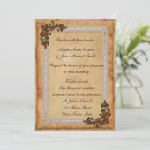 パーチメントレースと花 招待状 (スタンド正面)