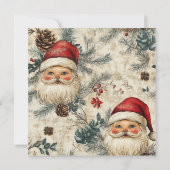 パーチメント上の印刷可能なヴィンテージ祭りパターン 招待状 (裏面)