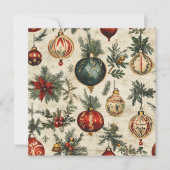 パーチメント上の印刷可能なヴィンテージ祭りパターン 招待状 (正面)