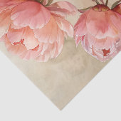 パーチメント紙のピンクの芍薬の水彩デコパージュ 薄葉紙 (詳細)