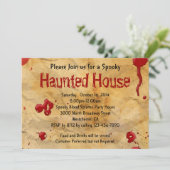 パーチメント紙ブラッド(ばちゃばちゃ)跳ねる幽霊のよく出るハウス 招待状 (スタンド正面)