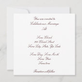 パーチメント結婚式招待状 招待状 (裏面)