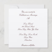 パーチメント結婚式招待状 招待状 (裏面)