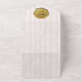 パーチメント金ゴールドシール顧客サンキューカード オールインワン招待状 (外側)