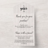 パーチメント金ゴールドシール顧客サンキューカード オールインワン招待状 (内側)