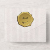 パーチメント金ゴールドシール顧客サンキューカード オールインワン招待状 (裏面)