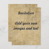 パーチメント テクスチャ 招待状 (正面/裏面)