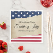 パーチ素朴メントとアメリカ国旗の7月4日 (インサイチュ)