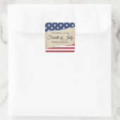 パーチ素朴メントとアメリカ国旗の7月4日 スクエアシール (バッグ)