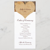 パーチ素朴メントハートウッド結婚式 プログラム (裏面)