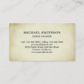 パーチ素朴メントブラウンホースライディングインストラクター 名刺 (裏面)