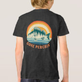 パーチ釣り日和 日の出から日没まで トライブレンドＴシャツ (裏面)