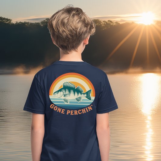 パーチ釣り日和 日の出から日没まで トライブレンドＴシャツ