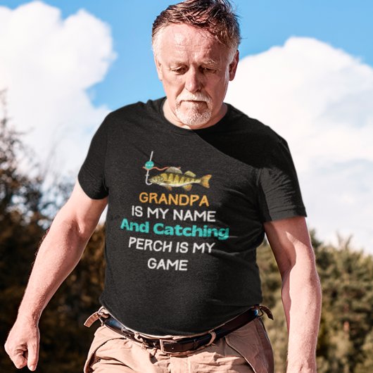 パーチ魚釣りグランパ Tシャツ