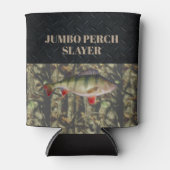 パーチ魚釣り迷彩柄氷魚釣りビールホルダー 缶クーラー (正面)