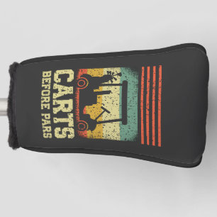 パーツの前のカート   ゴルおもしろいフ ゴルフヘッドカバー