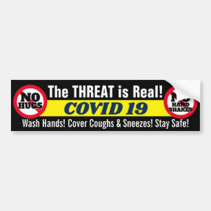 パーツの操作: COVID 19 (黒) バンパーステッカー