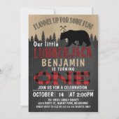 パーツシャルボードランバージャックファーストバースデー招待状 招待状 (正面)