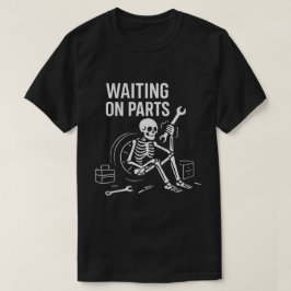 パーツ待ちの整備士スケルトン・ミニマリスト Tシャツ