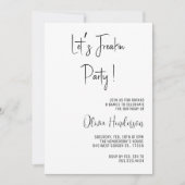 パーティしようぜ!シンプルな誕生日テキストメッセージ 招待状 (正面)