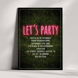 パーティしよう ネオンボックスウッド ジェネリック オールパープス 招待状