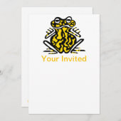 パーティしよう!両生類 - カエル - 野生生物 - 自然 招待状 (正面/裏面)