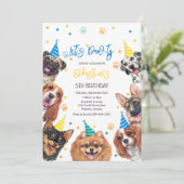 パーティしよう 子犬パーティ 犬の誕生日 招待状 (スタンド正面)