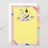 パーティしよう 招待状 (正面/裏面)