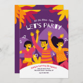 パーティしよう！招待状 招待状 (正面/裏面)