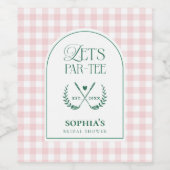 パーティしよう 現代ゴルフ ブライダルシャワー ワインレベル ワインラベル (シングルラベル)