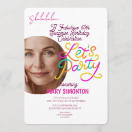 パーティしよう！素敵な60歳サプライズパーティ 招待状