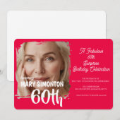 パーティしよう！素敵な60歳サプライズパーティ 招待状 (正面/裏面)