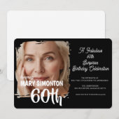 パーティしよう！素敵な60歳サプライズパーティ 招待状 (正面/裏面)