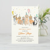 パーティだよ！わんわんパピーお誕生日会への招待状 招待状 (スタンド正面)