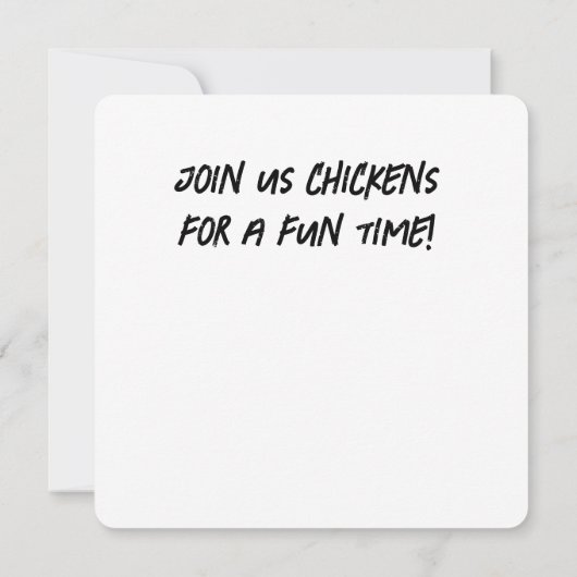 パーティの女の子たち 招待状 (裏面)