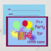 パーティの招待状だ 招待状 (正面/裏面)