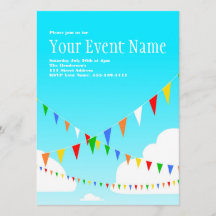 パーティの招待状とペナント