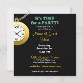 パーティの招待状の時間 招待状 (裏面)