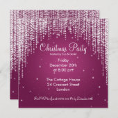 パーティの招待状の落ちるエレガントな輝きの果実 招待状 (正面/裏面)