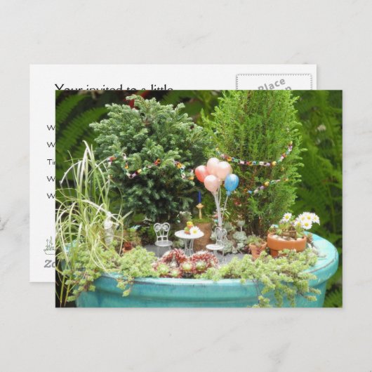 パーティの招待状はがき インビテーションポストカード (正面/裏面)