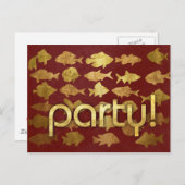パーティの招待状はがき ポストカード (正面/裏面)