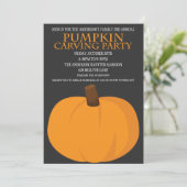 パーティの招待状を切り分けるハロウィンのカボチャ 招待状 (スタンド正面)