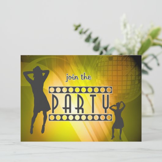 パーティの招待状を結合して下さい 招待状 (スタンド正面)