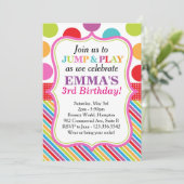 パーティの招待状を跳び、遊び、そして跳ねて下さい (Pink) 招待状 (スタンド正面)