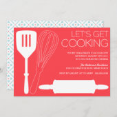 パーティの招待状を離れて料理|の調理師を得よう 招待状 (正面/裏面)